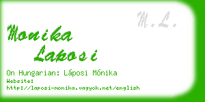 monika laposi business card