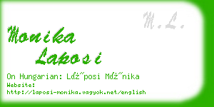 monika laposi business card